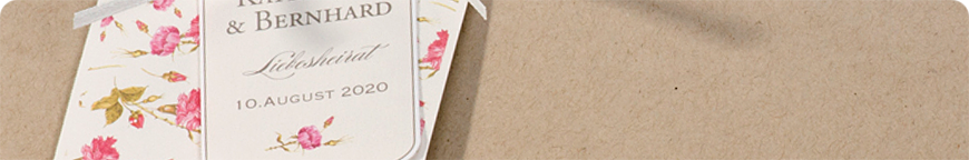 Hochzeitseinladungen Vintage Romantisch - Schmuckbild oben