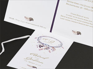 Vergrößerte Abbildung Das Deckblatt vor den beiden Unterblättern.