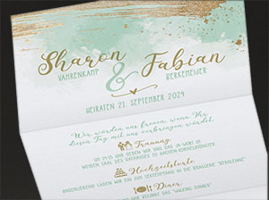 Detailaufnahme des oberen Teils der aufgeklappten Karte. Detailaufnahme des oberen Teils der aufgeklappten Karte.