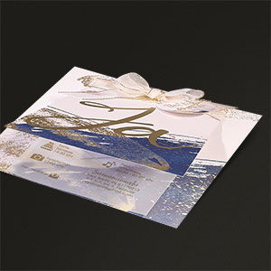 Vergrößerte Abbildung Die Einladungskarte fertig montiert.