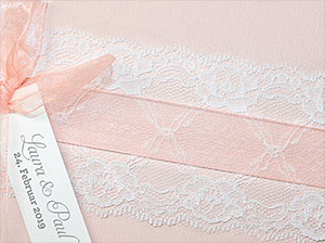 Ansicht der Spitze und des Bändchens – vergrößerte Abbildung Detail der Spitze und des Bändchens