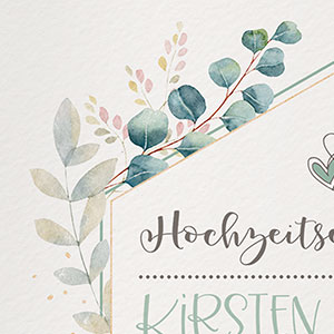 Vergrößerte Abbildung Detail der Eukalyptuszweige