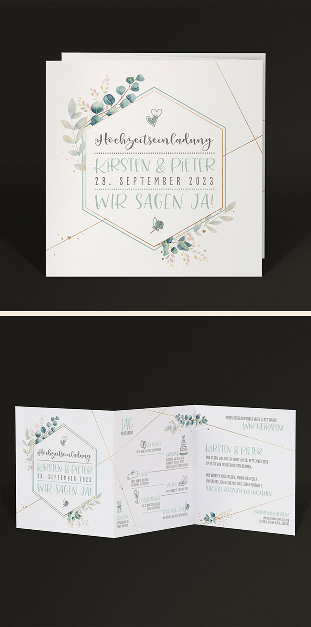 Hochzeitseinladungen Schmuckbild