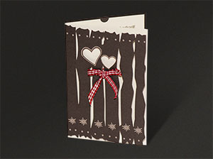 Vergrößerte Abbildung Aufgeklappte, aufgestellte Karte.