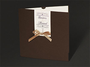 Vergrößerte Abbildung Leicht geöffnete, aufgestellte Karte.