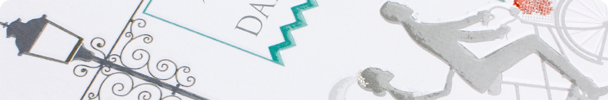 Brautpaar mit Tandem - Schmuckbild oben