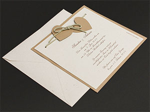 Vergrößerte Abbildung Einladungskarte mit Kuvert.